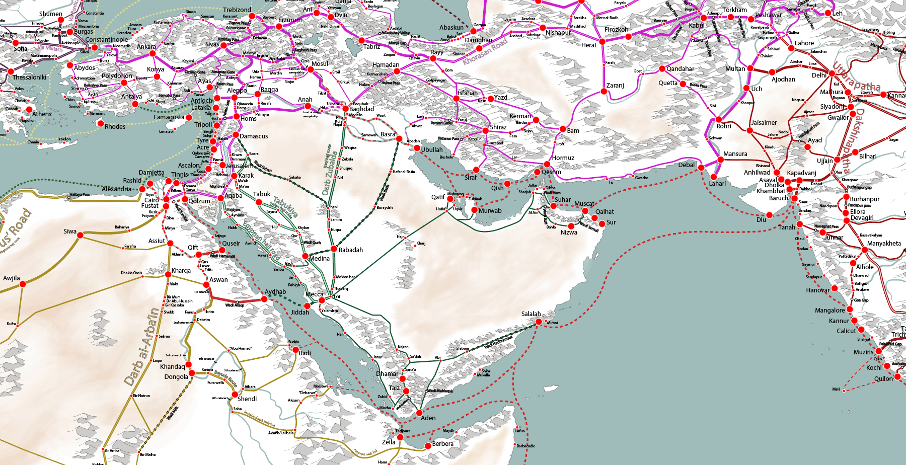 Medieval Trade Networks Lycklig Stad   Medieval Trade Routes Map 